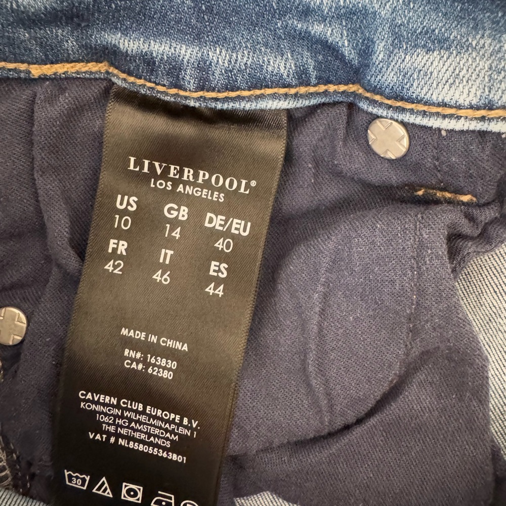 Women's Liverpool Skinny Crop Blue Jeans - Size 30(10) - Picture 11 of 14